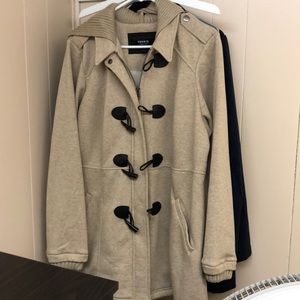 Tan Hooded Toggle Coat from Torrid